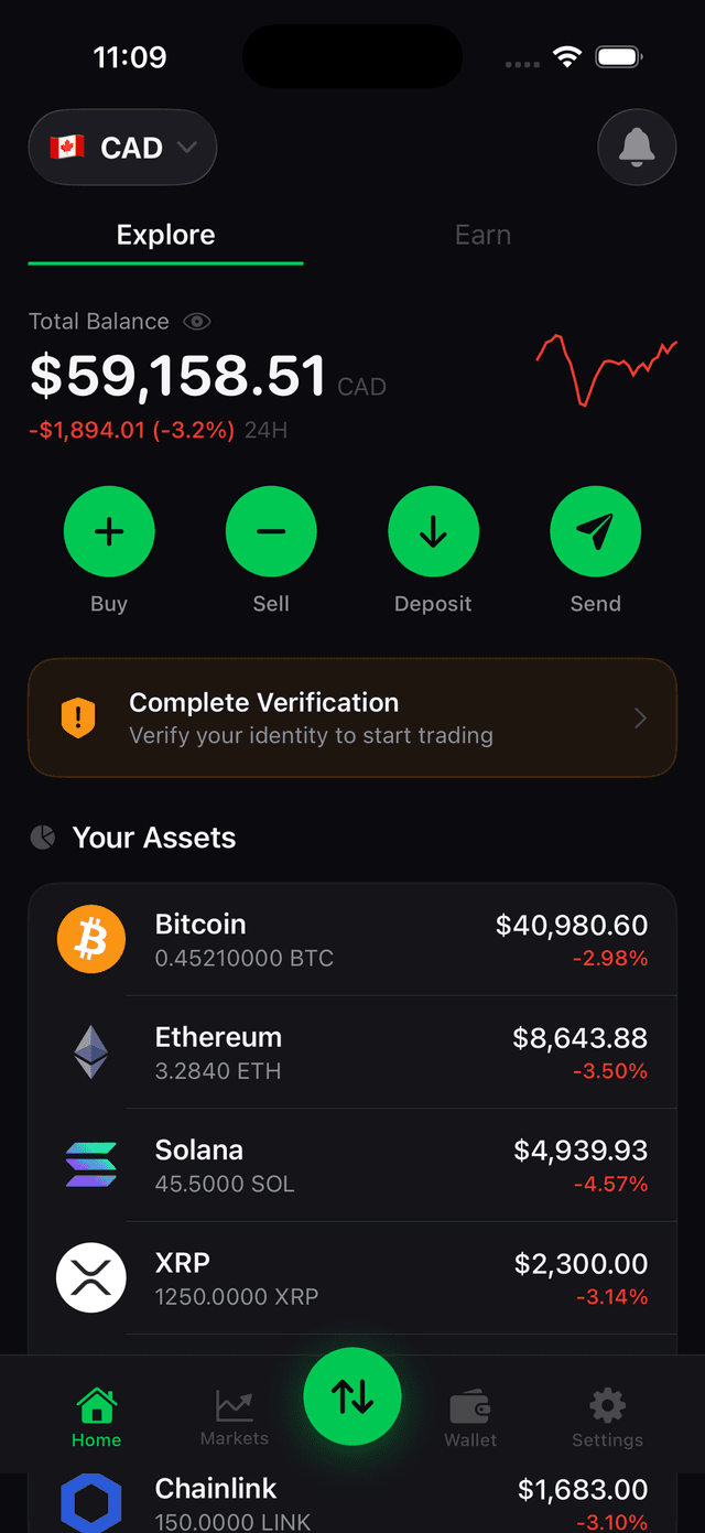 Maple Exchange portfolio view